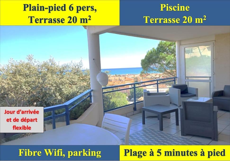 Plain-Pied, Terrasse, Piscine, Pleine Vue Mer, Plage A 6' A Pied, Parking, Wifi Fleury  Zewnętrze zdjęcie