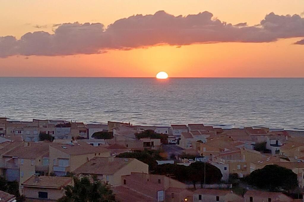 Plain-Pied, Terrasse, Piscine, Pleine Vue Mer, Plage A 6' A Pied, Parking, Wifi Fleury  Zewnętrze zdjęcie